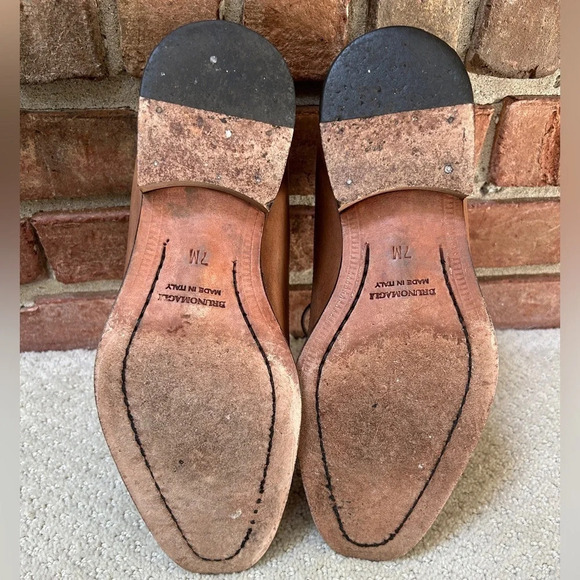 Bruno Magli | Domizio Brogued Wingtip Oxfords Tan Leather, Size 7 - Picture 5 of 7